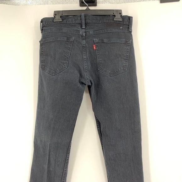 Mens Levi's Black Tall Destroy Jeans Stretch Size 32 x 34 0433 - Picture 7 of 11